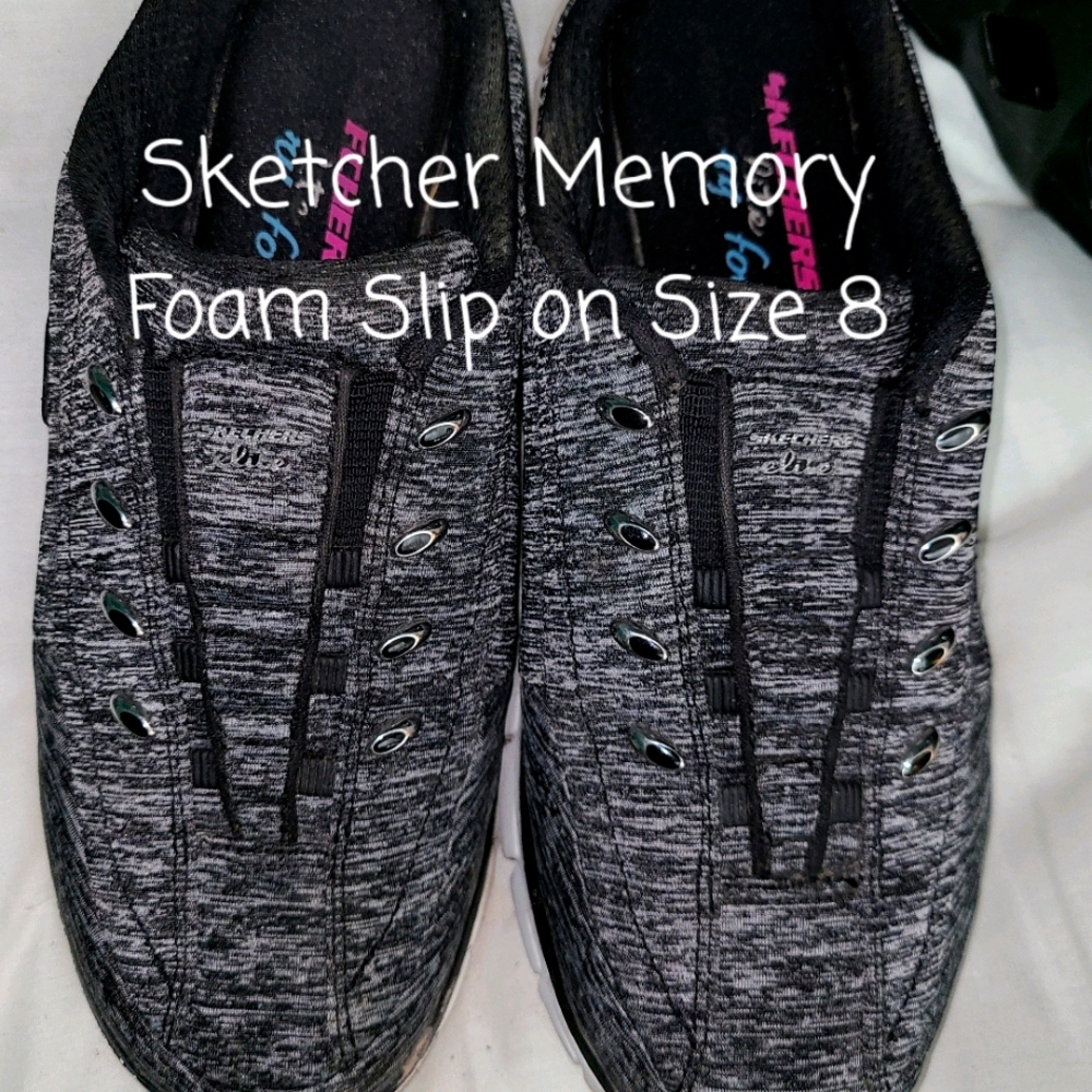 Memory Foam Sketchers Slip on Tennis Shoes